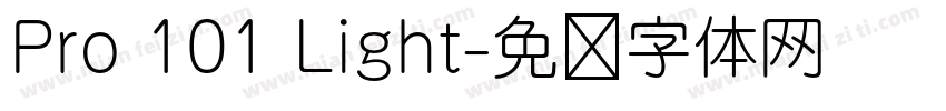 Pro 101 Light字体转换